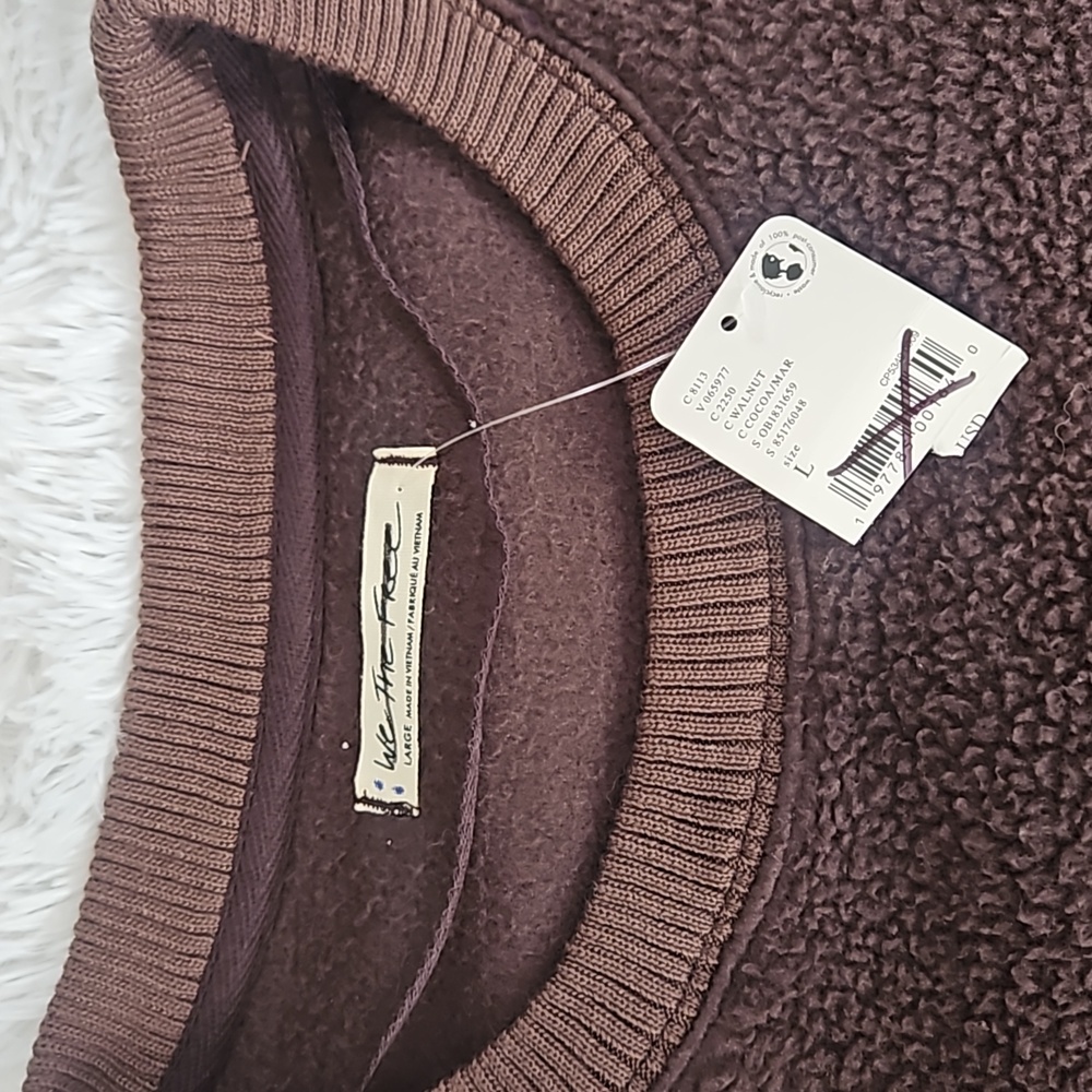 Free People We The Free Cozy Camden Sweatshirt Walnut - Picture 6 of 12